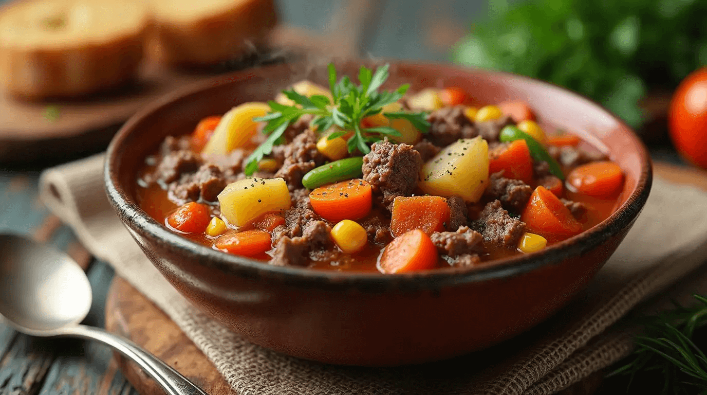 Homemade Beef and Vegetable Soup recipe