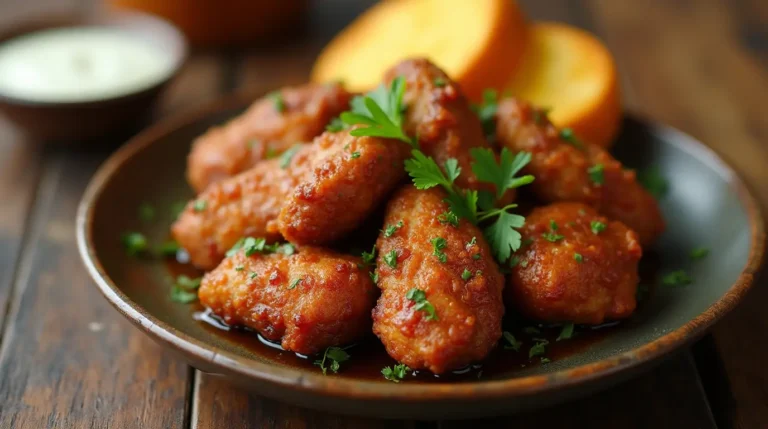 Southern-style fried chicken livers with a crispy golden-brown exterior and tender interior, served with dipping sauce.