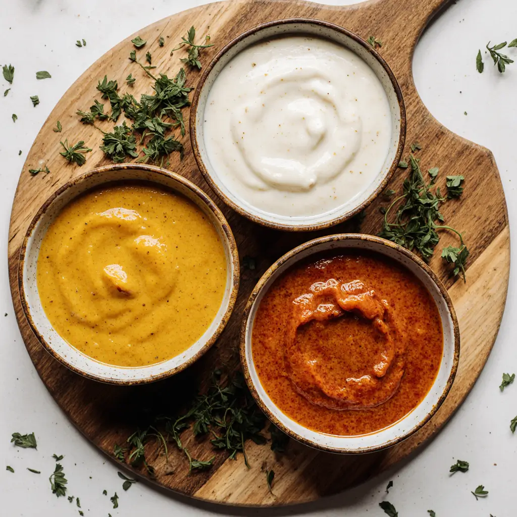 an_overhead_view_of_three_small_bowls-_one_filled_with_creamy_white_ranch_sauce_one_with_tangy_red__2dbjd54lb1qitc0wmcuk_0